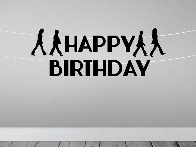 The Beatles Banner the Beatles Birthday Banner Garland - Etsy
