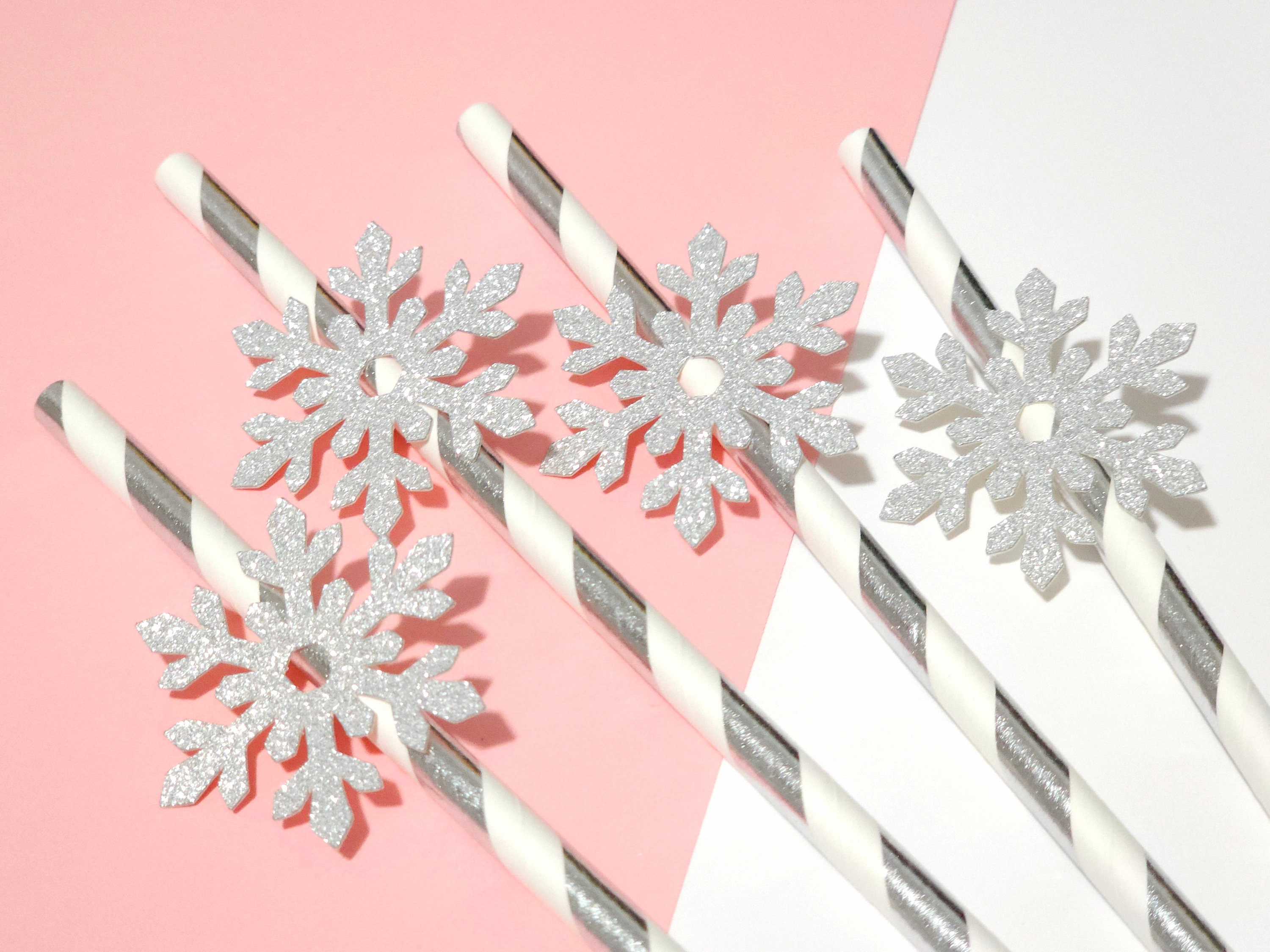 Blue Snowflake Paper Straws - 2 Color Options – Jollity & Co