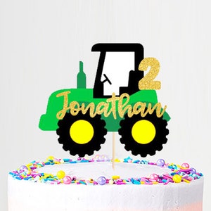 Personalized Tractor Cake Topper,  Birthday Topper