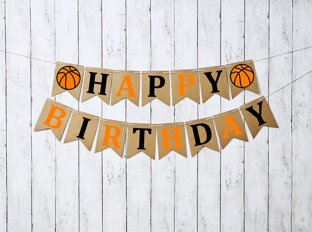 Basketball Birthday Banner, Sports Banner, Basketball Photo Prop Banner ...