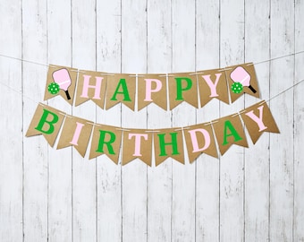 Pickleball Birthday Banner, Pickleball Photo Prop Banner