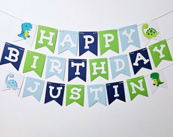 Personalized Dinosaur Birthday Banner