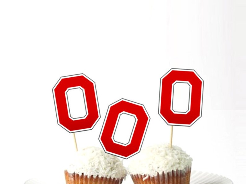 Set of 24pcs Ohio State College Cupcake Toppers - Etsy