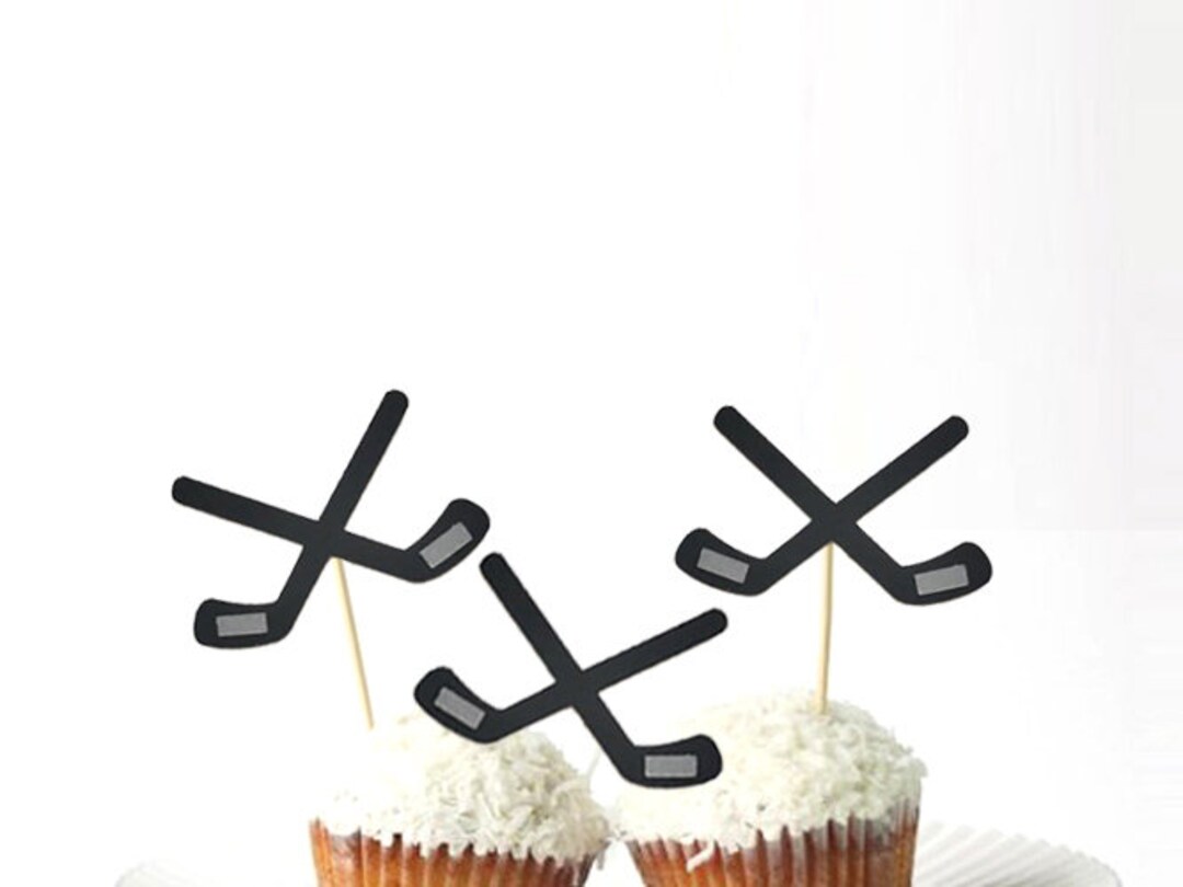 Set of 24pcs Hockey Cupcake Toppers Etsy