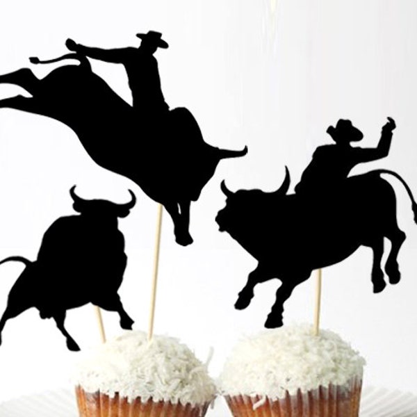 Set of 24Pcs -  Rodeo Cupcake Toppers