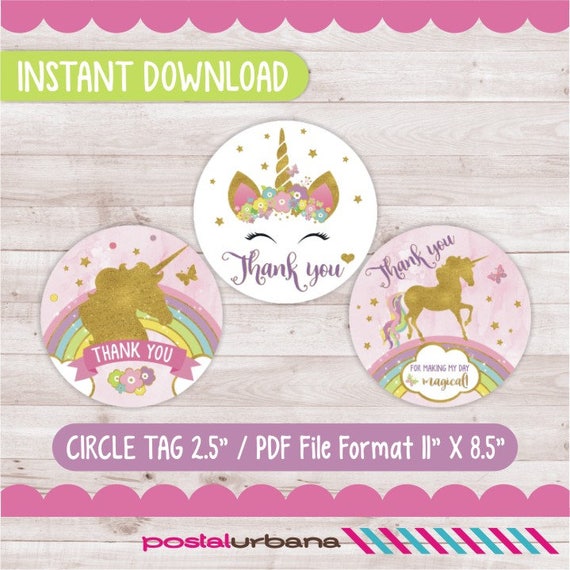 unicorn favor tag tank