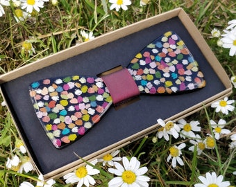 Wooden Bow Tie - Hand painted