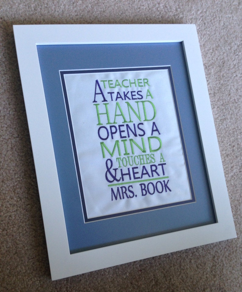 Embroidered teacher Christmas gift personalized Etsy