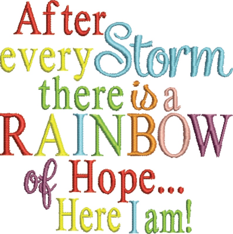Rainbow Baby Embroidery Design File 4 X 4 DIGITIZING Etsy