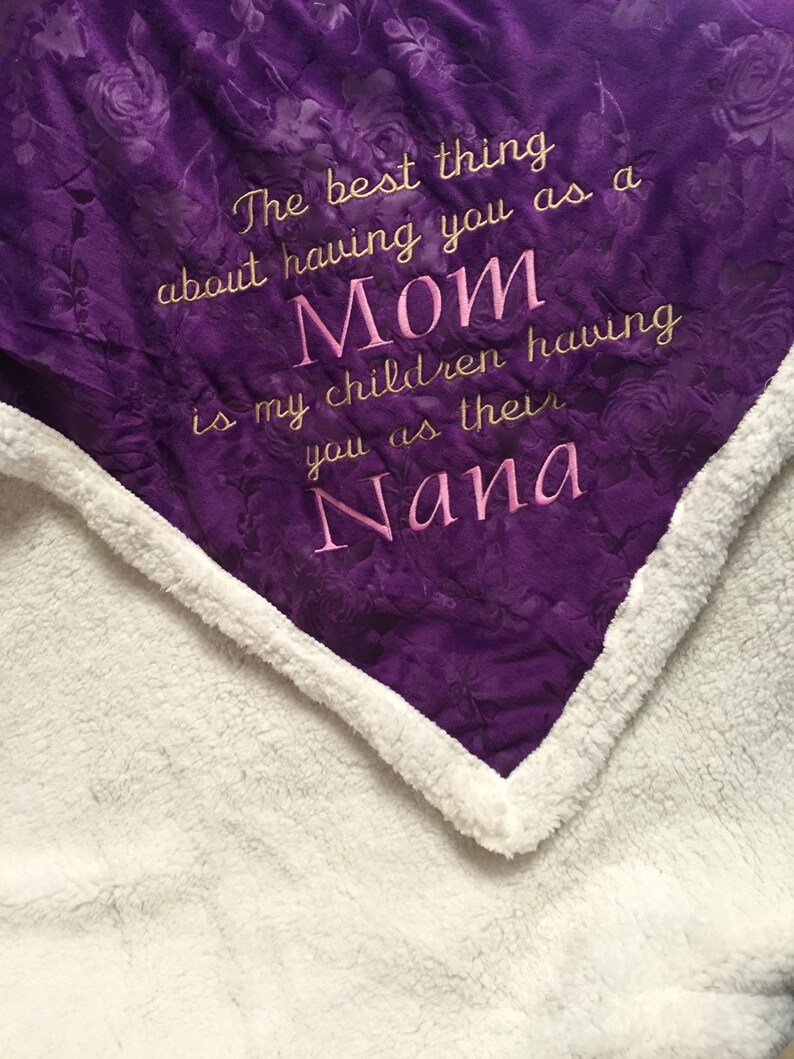 Mom Blanket Throw Mink Sherpa Mother's Day Etsy