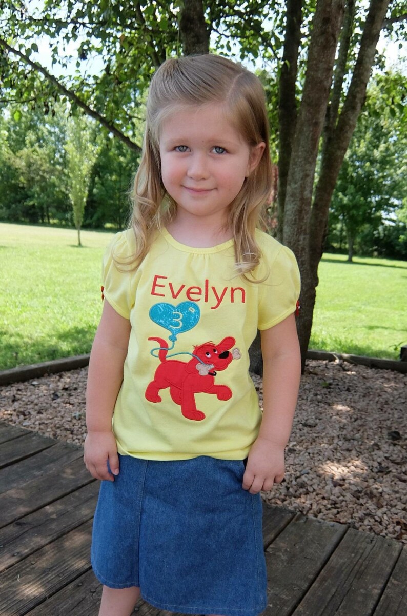 Clifford the Big Red Dog Birthday Theme Shirt Outfit Tutu Etsy