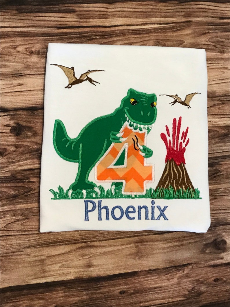 Dinosaur Tyrannosaurus Rex T-rex Pterodactyl Volcano Birthday | Etsy