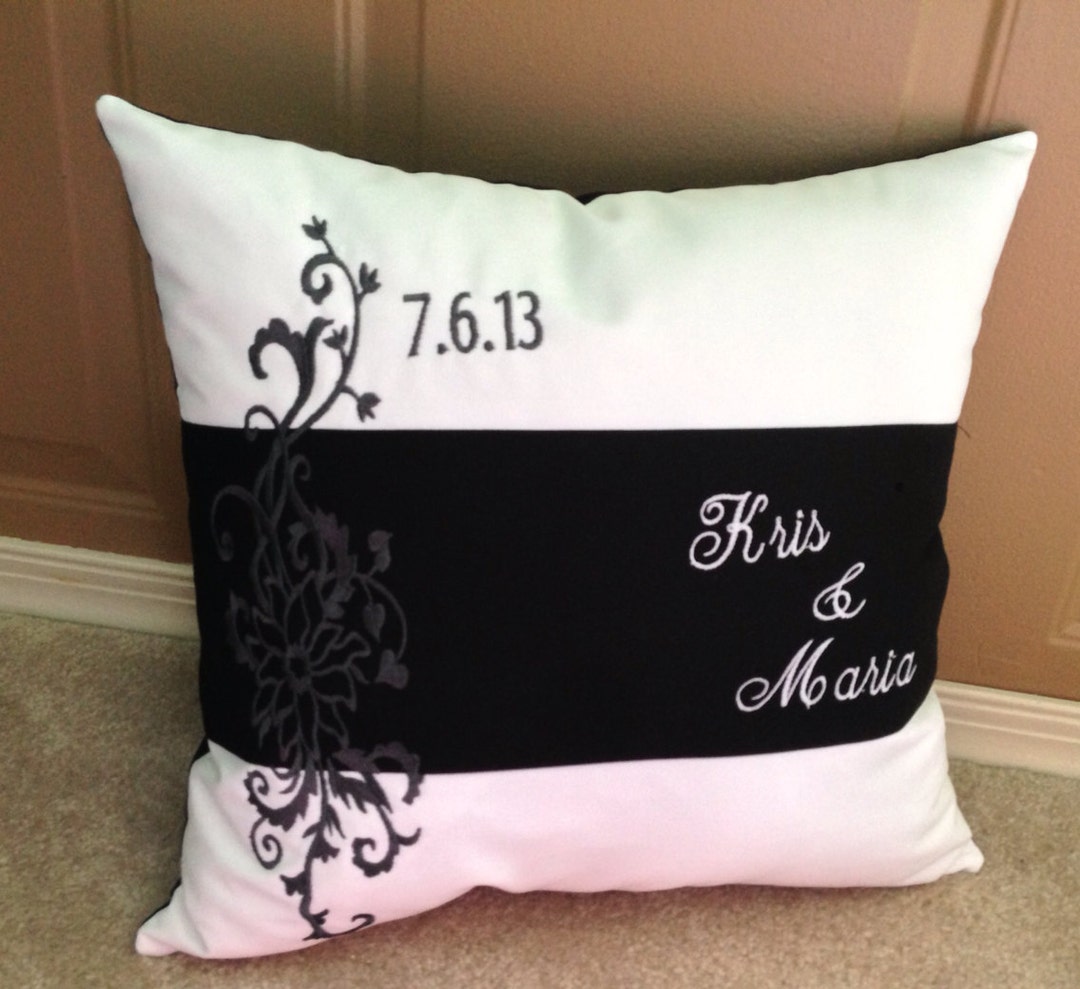 Unique Customizable Wedding Gift Pillow Personalized Etsy