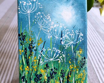 Original art Original acrylic painting on mini canvas with display easel, ideal gift Jenny Moran original art