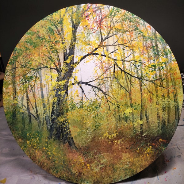 Original art.Autumn herrlichkeit -original Acryl Gemälde bereit zu hängen original Kunstwerk