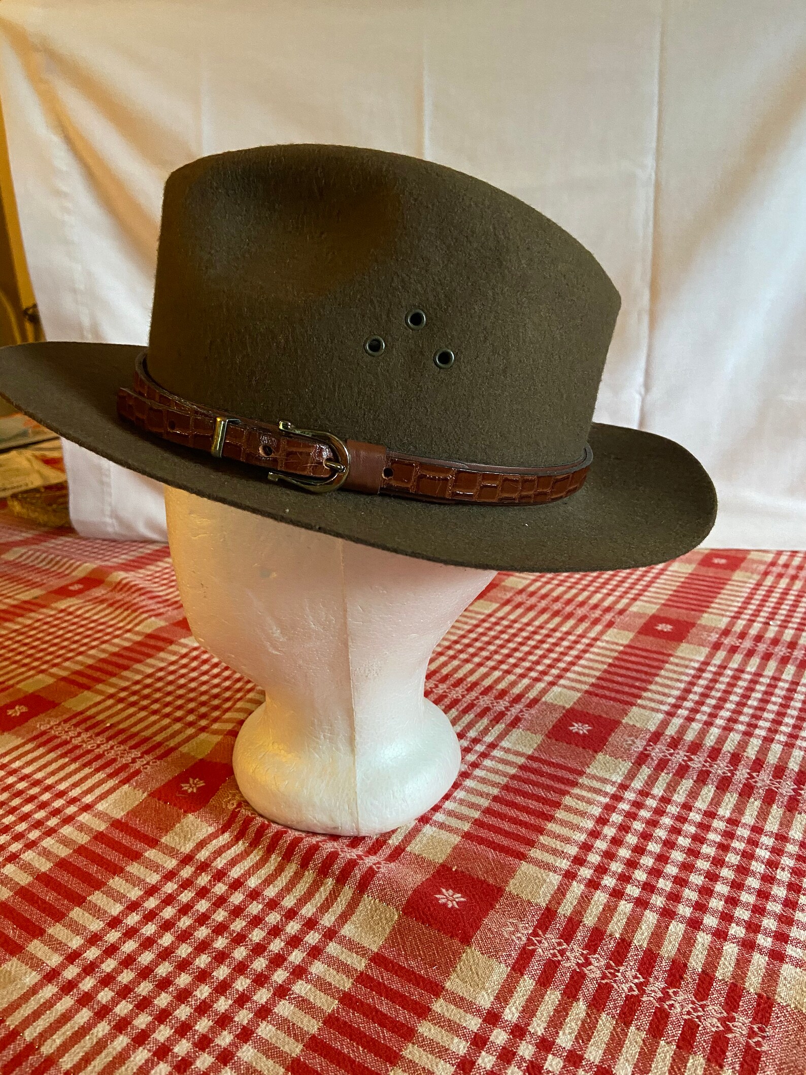 Brown Country Gentleman Genuine Wool Hat Etsy