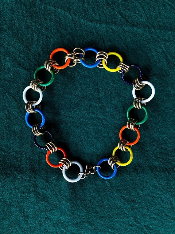 Vintage multi color cellulite choker - image 3