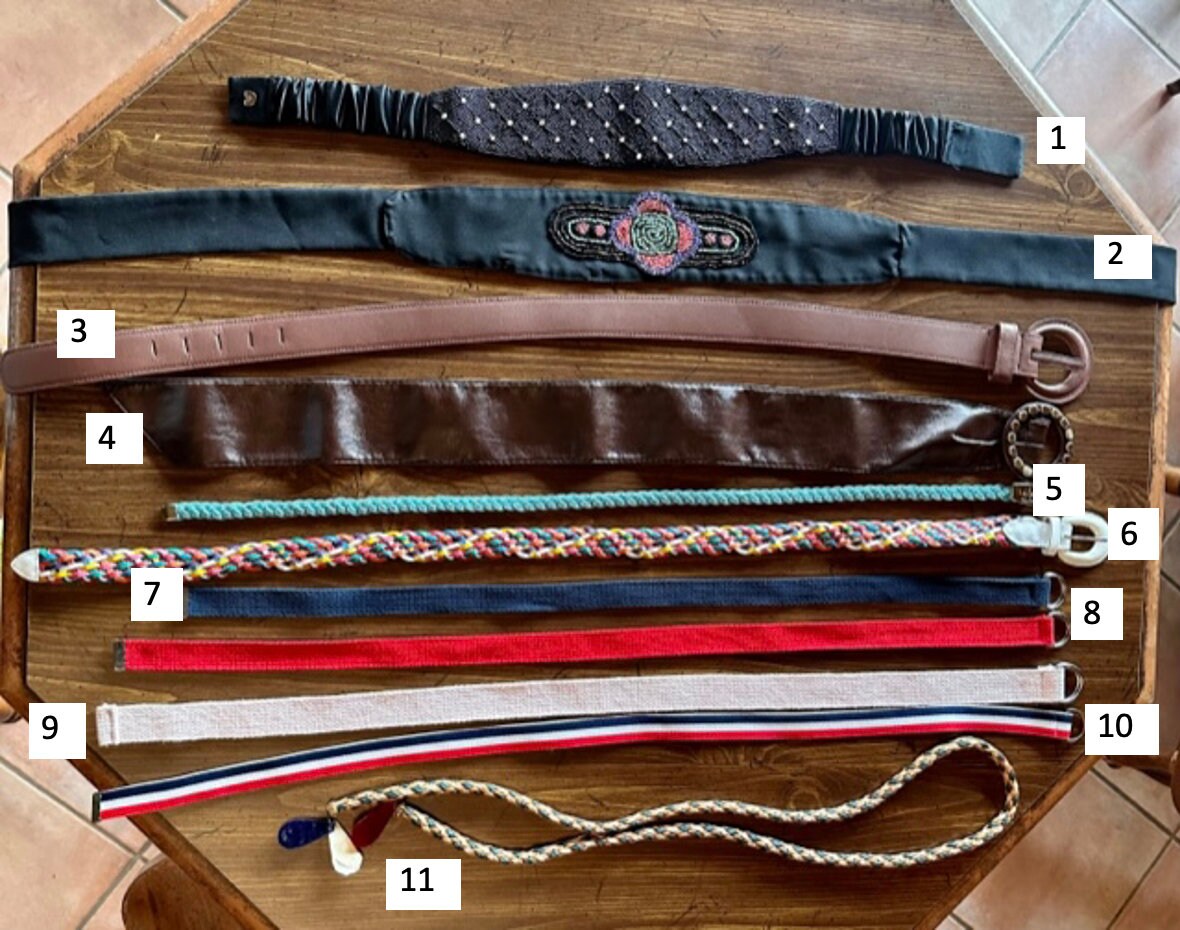 Vintage Summer  1950's & 1960's Women's Belts
