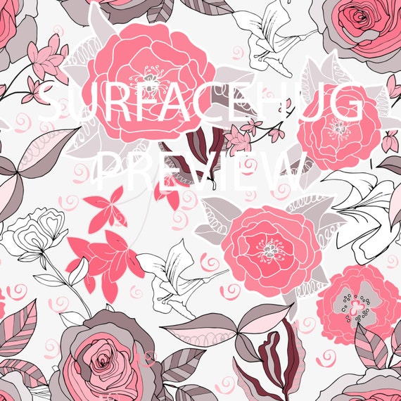 Numérique Papier Rose Rose Fleurs Rose Gratuit Et Brun Avec Des Points Et Des Bandes Feuille De Collage Imprimable Pour Un Usage Commercial Gratuit