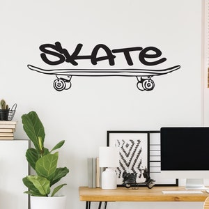 Skateboard Wall Decal, Skateboard Theme Room Ideas, Room Decor Idea