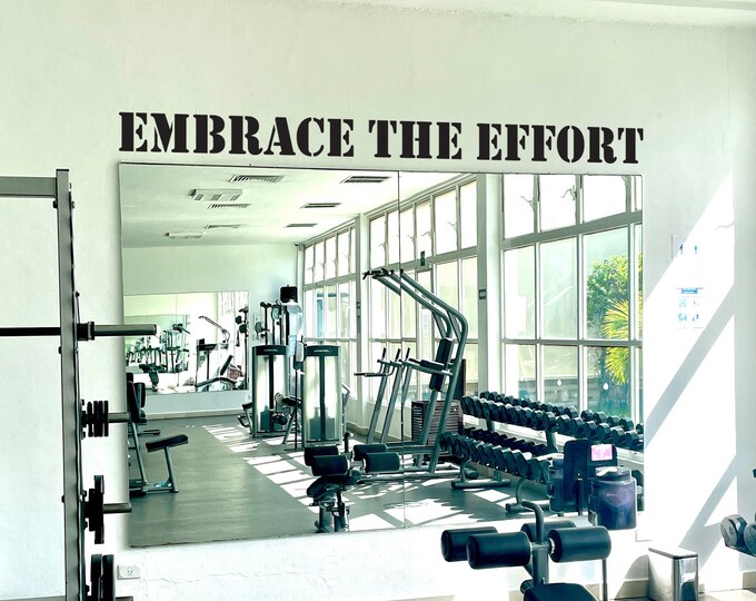 EMBRACE THE EFFORT Wall Decal, Fitness Wall Decal Lettering, Vinyl Wall Decal Cycling, Gym Wall Decal, Office Sign, Classroom Sign