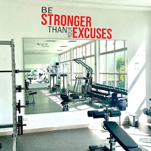 Be Stronger Than Your Excuses, Cycle Room Idea, Physical Therapy Wall Decor, Fitness Decor, Gym Design Ideas, Gym Wall Sticker