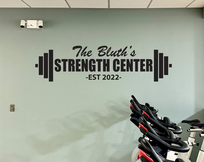 Personalized Custom Home Gym Name Decal, Custom Decal for Gym, Home Gym Design Idea, Family Name Gym Decal. Fitness Gift Idea- OPT5