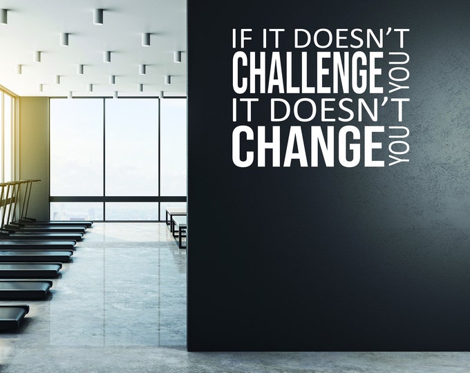 Cycling Studio Decor, Home Cycling Room Ideas, Home Gym Design Ideas, If it Doesn't CHALLENGE You It Doesn't CHANGE You