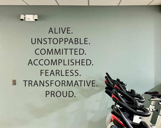 Inspirational Quote Wall Decal, Wall Quote for Office, Gym Wall Decal, Bedroom Wall Decal, Office Decor Ideas, Classroom Wall Decor