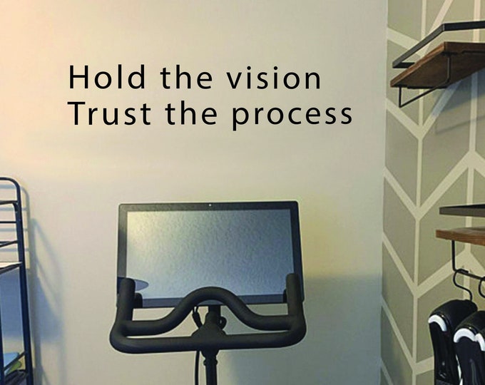 Hold The Vision Trust The Process Wall Decal. Fitness Wall Sticker, Gym Design Ideas, Physical Therapy, Office Wall Sign. Chiropractor Decor