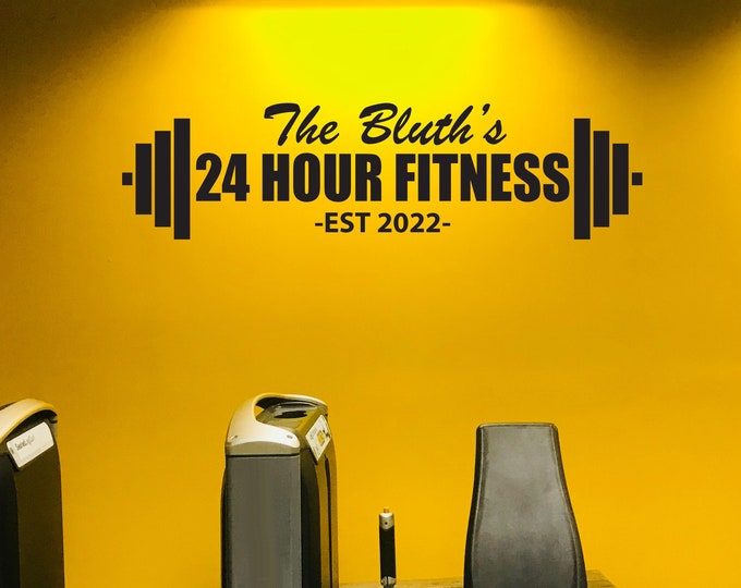 Personalized Custom Home Gym Name Decal, Custom Decal for Gym, Home Gym Design Idea, Family Name Gym Decal. Fitness Gift Idea- OPT7