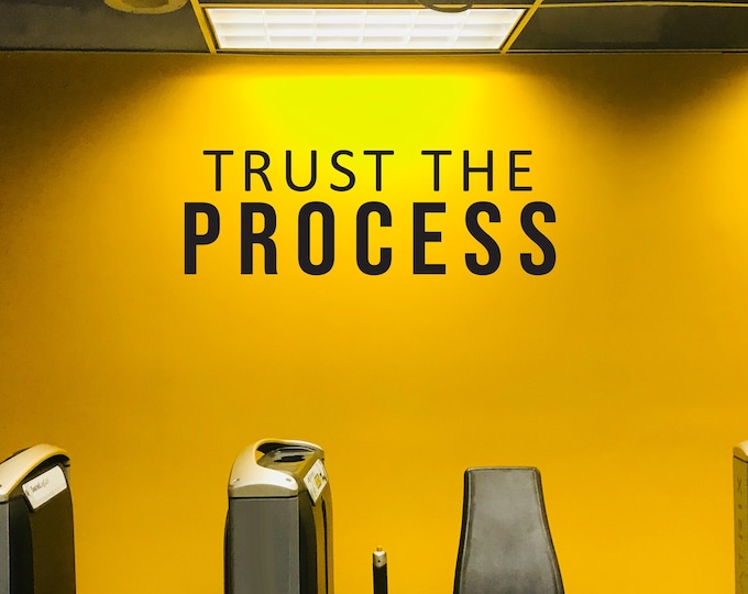 TRUST THE PROCESS, Gym Wall Decal, Motivational Quote, Hotel Gym Ideas, Sticker for Gym, Chiropractor Sign, Physical Therapy Office Sign 11