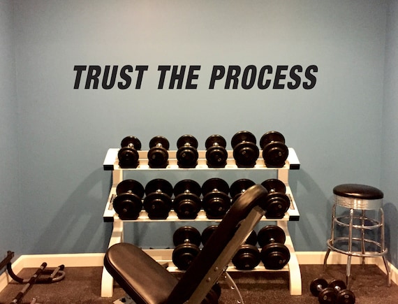 TRUST THE PROCESS Wall Decal, Office Wall Decal, Physical Therapist Wall Decal, Chiropractor Decal, Gym Wall Decal, Gift Idea for Athlete