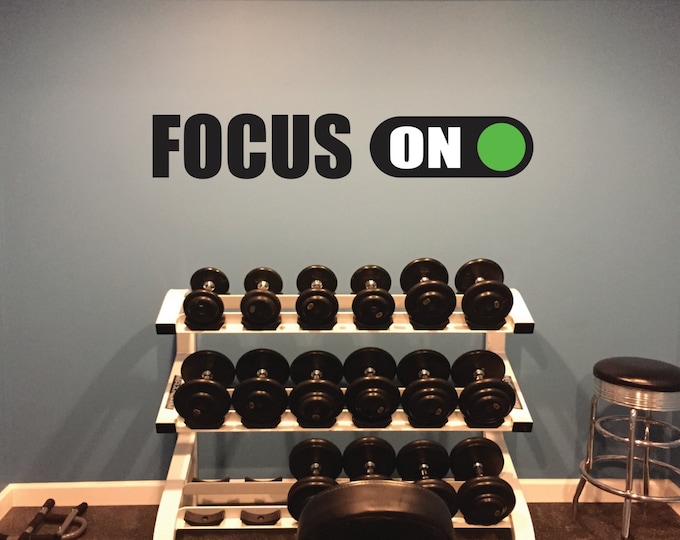 FOCUS ON switch decal, Motivation Quote Wall Decal, Classroom decorating ideas