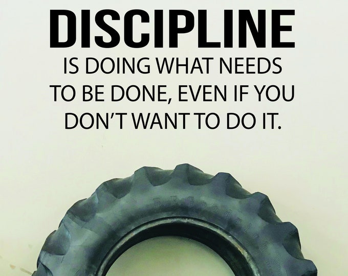 GYM Wall Decal, Office Wall Decal, Personal Trainer Wall Decal, Physical Therapy Wall Decal, Discipline Quote Wall Decal