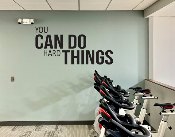 You CAN DO Hard THINGS Classroom Wall Decal, Office Wall Decal, Gym Wall Decal, Inspirational Wall Quote, Fitness Gift, Gym Design Ideas