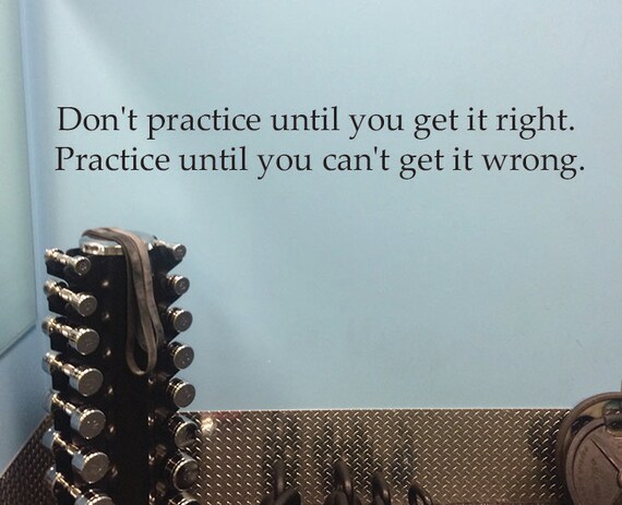 Gym Wall Decor, Classroom Wall Quote, Practice Quote, Locker Room Decor.