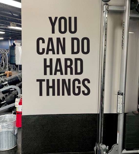 You CAN DO HARD Things Gym Wall Decal, Fitness Wall Decal, Cycling Wall Decal, Office Wall Decal Quote, Cycling Wall Decal. Fitness Gift