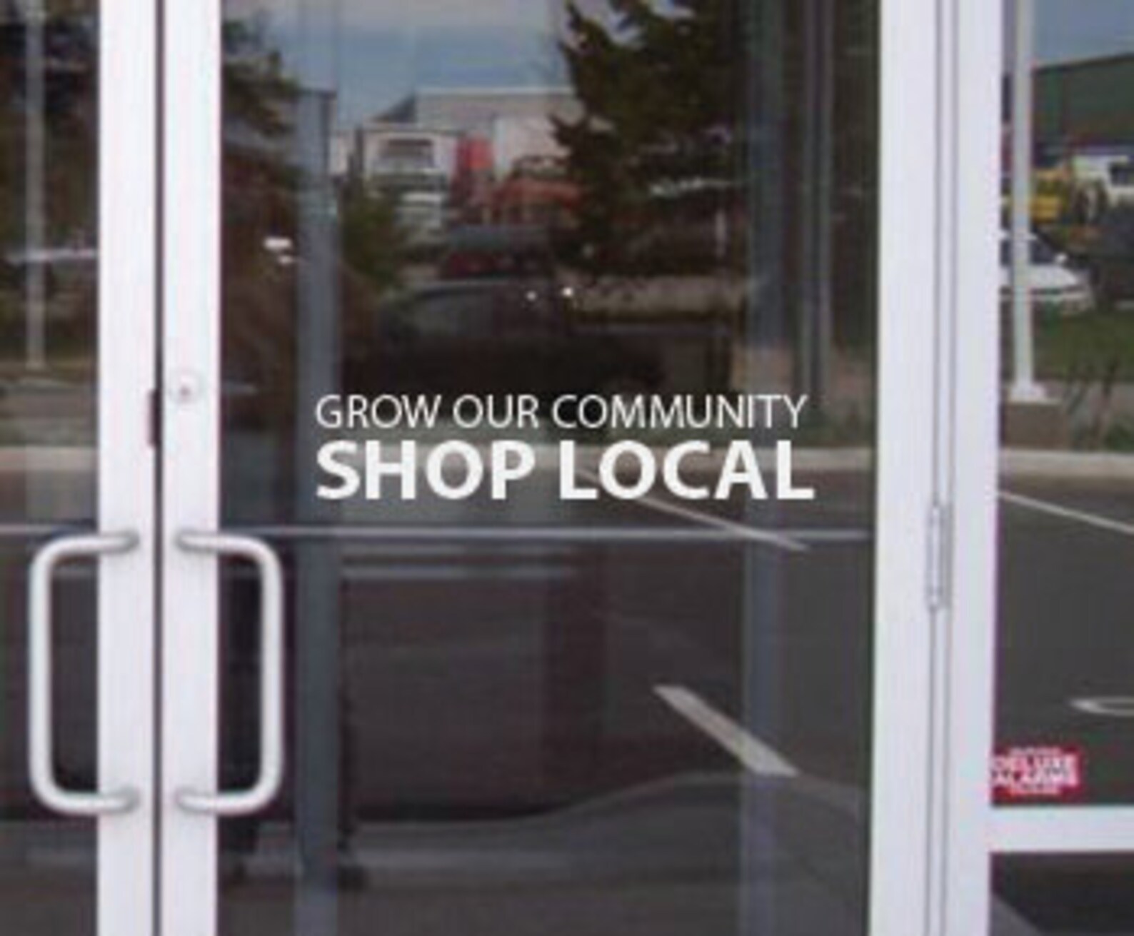 Grow Our Community, Shop Local. Store Front Decal, Business Sign ...