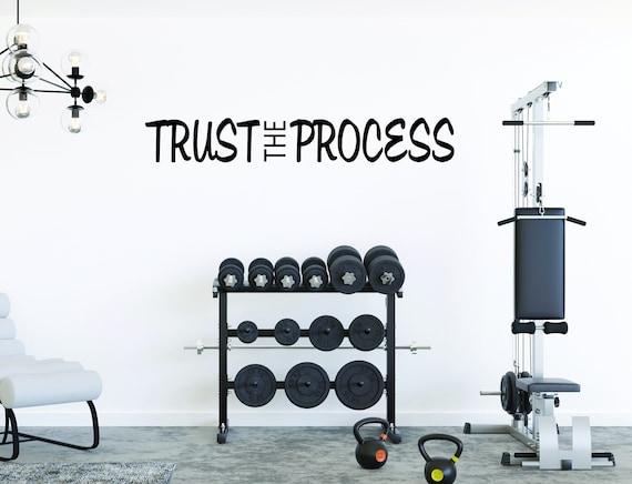 TRUST THE PROCESS, Fitness Wall Decal, Gym Wall Decal, Fitness Decor, Cycling Decor, Physical Therapy Sign, Chiropractor Sign