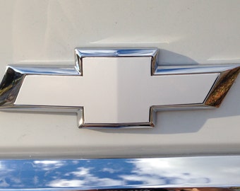 Chevy Bowtie Emblem Overlay 5"x12" Rectangle Cover Decal, 2 Sheets for both front and back-NOT PRECUT