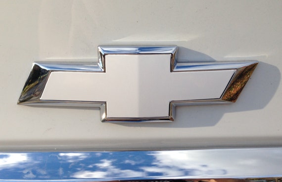 Chevy Bowtie Emblem Overlay 5"x12" Rectangle Cover Decal, 2 Sheets for both front and back-NOT PRECUT