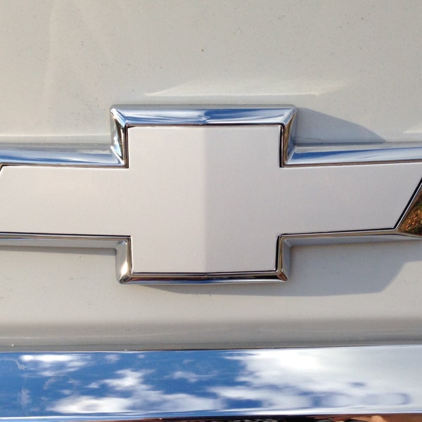 Chevy Bowtie Emblem Overlay 5"x12" Rectangle Cover Decal, 2 Sheets for both front and back-NOT PRECUT