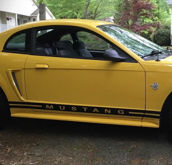 Mustang Rocker Panel Decal Door Stripe Vinyl Sticker All Years Etsy