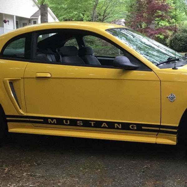 MUSTANG Rocker Panel Decal Door Stripe Vinyl Sticker All Years 81 Inch