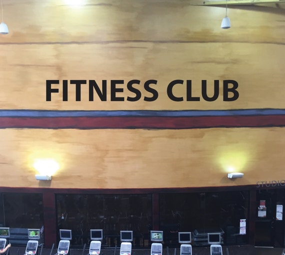 FITNESS CLUB Wall Decal, Gym Wall Decal