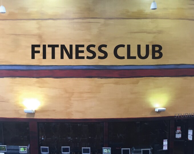 FITNESS CLUB Wall Decal, Gym Wall Decal