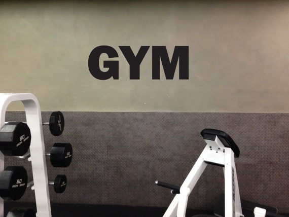 GYM Wall Art Decal, 10 fonts to choose from, 30" Wide, item#56