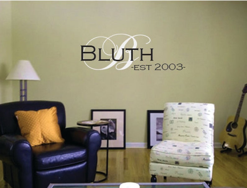 Family Last Name Vinyl Decal Wall Art With Established Date Etsy