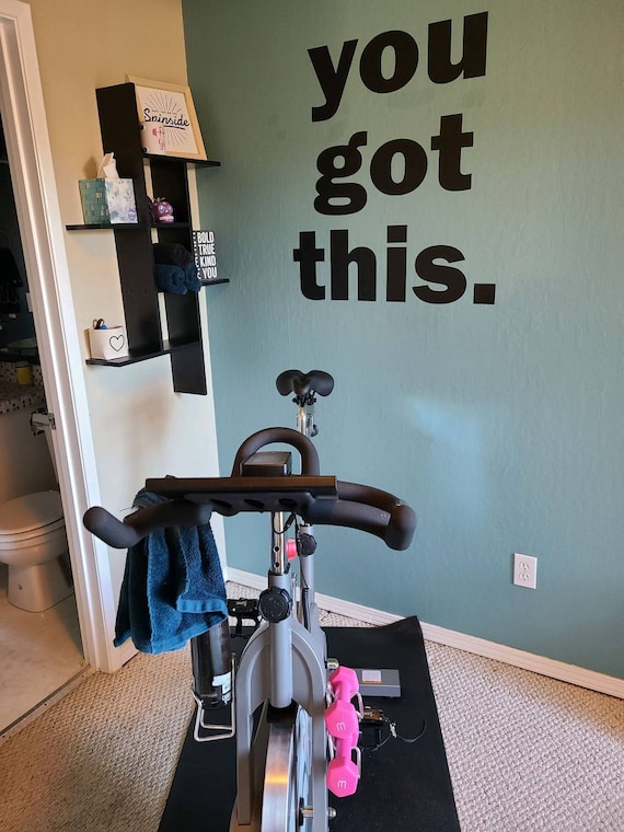 Home Gym Ideas, Gym Wall Decor Ideas, YOU GOT THIS. Fitness Wall Decal. Work Out Room Design Ideas